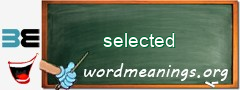 WordMeaning blackboard for selected